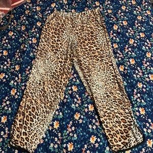 Cheetah print pants